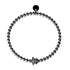 Tortue | Acier Onyx | Bracelet tortue de mer en cristal