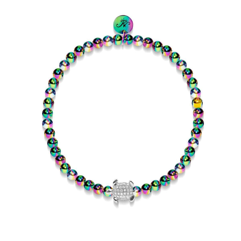 Tortue | Licorne Argent | Bracelet tortue de mer en cristal