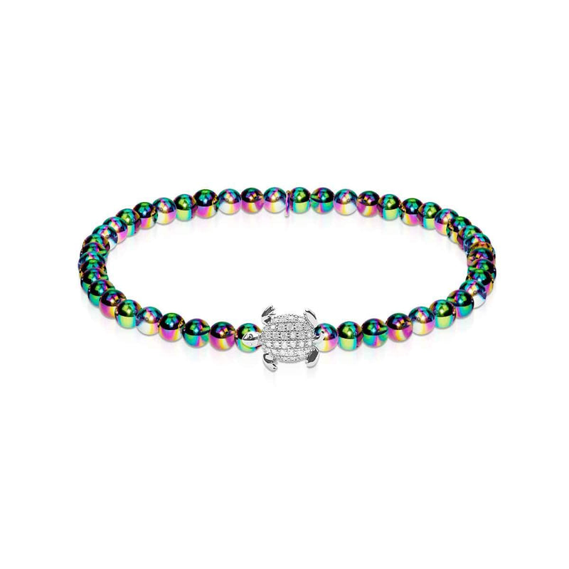 Tortue | Licorne Argent | Bracelet tortue de mer en cristal