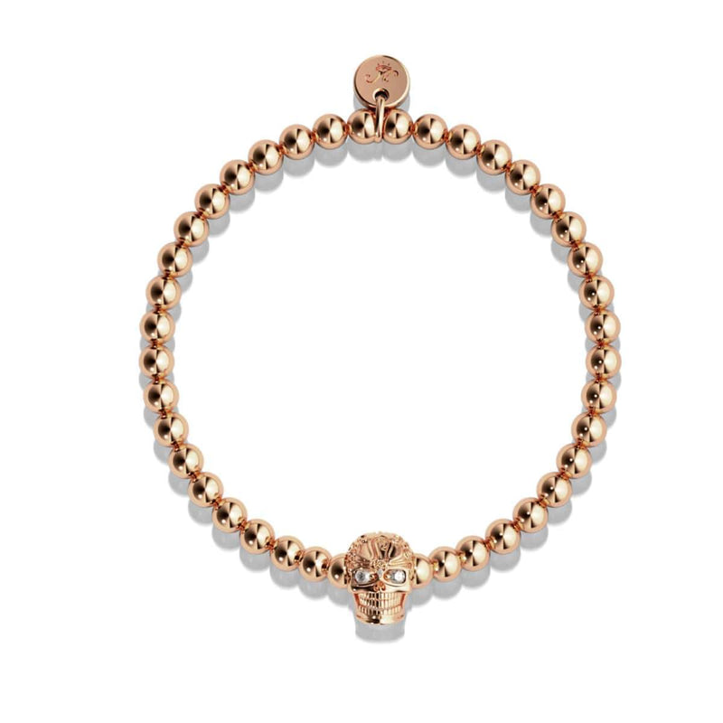 Calavéra | Or rose 18 carats | Crâne de cristal