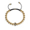 Équilibre | Or 18 carats | Noir | Cristal Yin Yang | Bracelet Charmballa en macramé