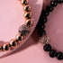 Équilibre | Or rose 18 carats et bronze à canon | Cristal Yin Yang
