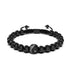 Équilibre | Bronze à canon | Noir | Cristal Yin Yang | Bracelet Charmballa en macramé