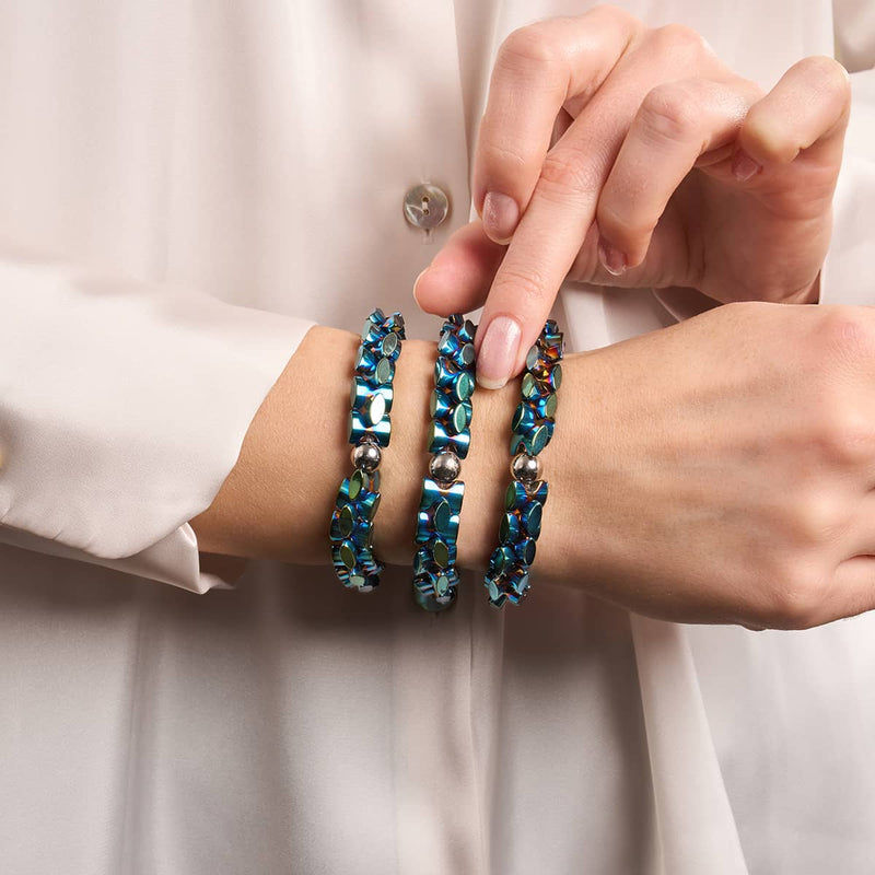Bleu Emeraude | Liens Monroe | Bracelet sablier
