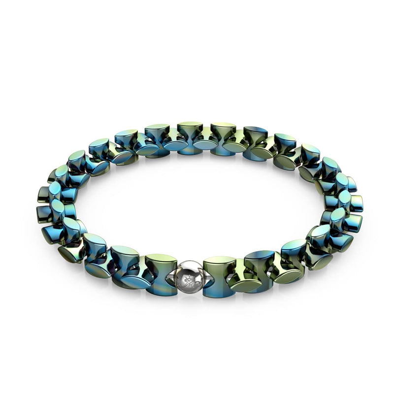 Bleu Emeraude | Liens Monroe | Bracelet sablier