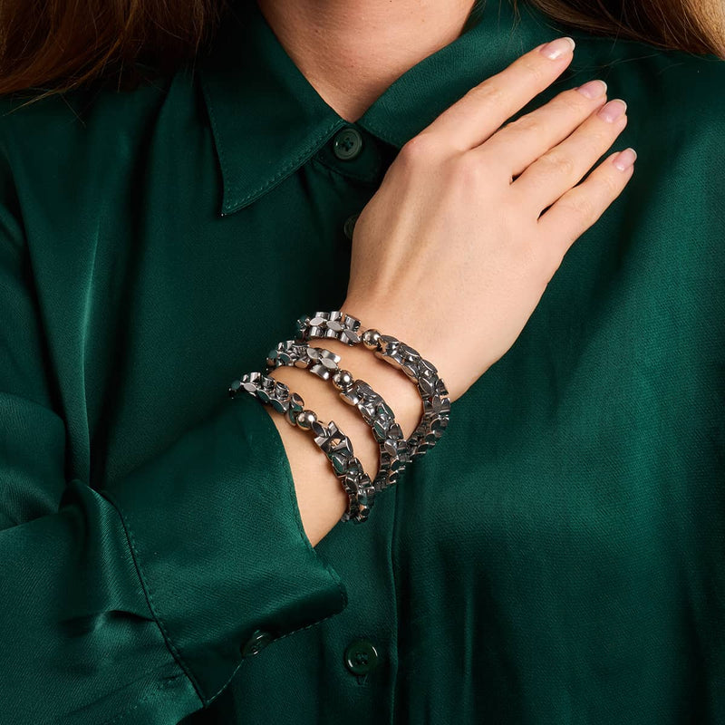 Chrome classique | Liens Monroe | Bracelet sablier