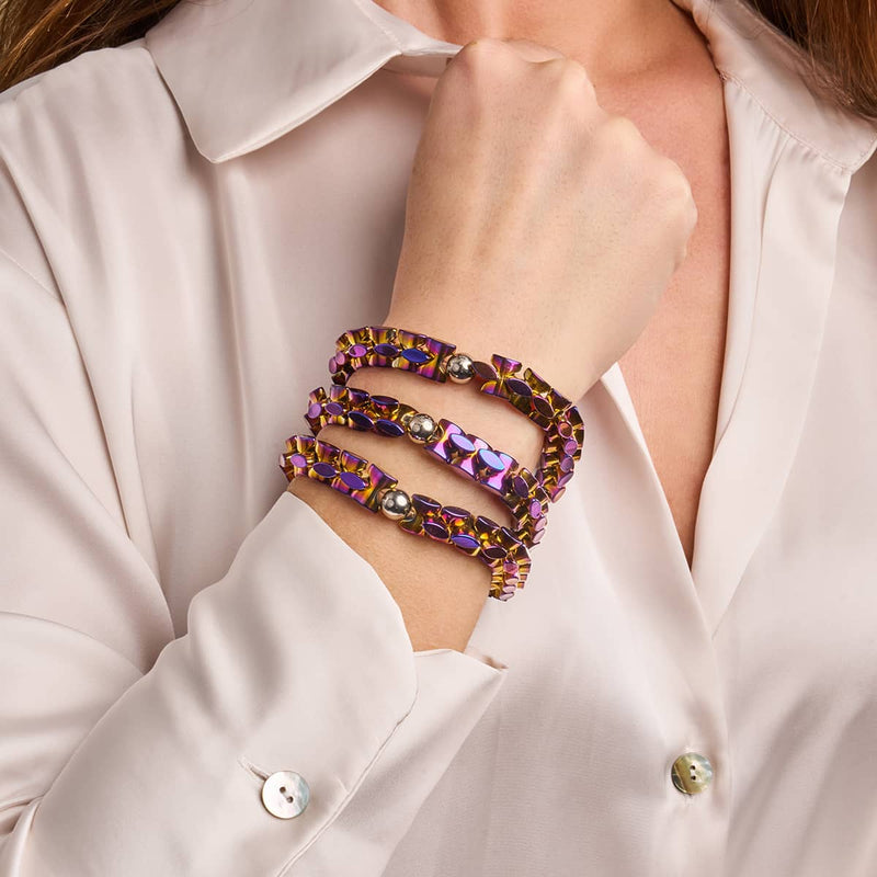 Purple Sunset | Monroe Links | Hourglass Bracelet