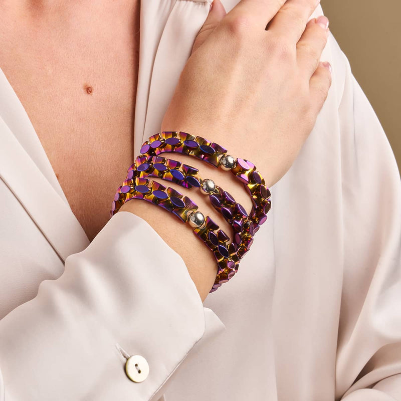 Purple Sunset | Monroe Links | Hourglass Bracelet