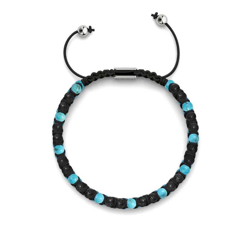 Turquoise x Pierre de lave | Argent sterling .925 | Bracelet Mini Diffuseur