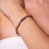 Attrayant | Or 18 carats | Jade gris facetté | Bracelet d'expression de pierres précieuses