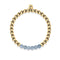 Attrayant | Or 18 carats | Jade gris facetté | Bracelet d'expression de pierres précieuses