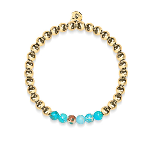 Admiration | Or 18 carats | Pierre précieuse de l'empereur de l'océan | Bracelet Expression
