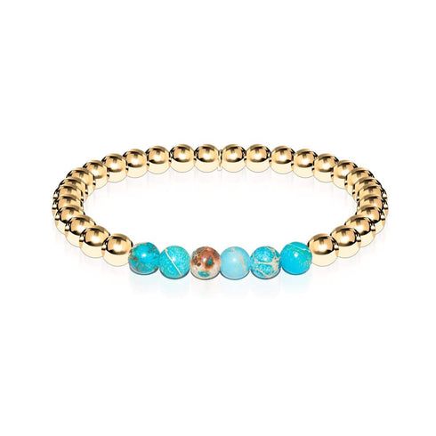 Admiration | Or 18 carats | Pierre précieuse de l'empereur de l'océan | Bracelet Expression