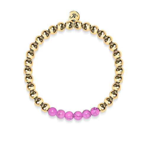 Blissful | 18k Gold | Purple Turquoise | Gemstone Expression Bracelet