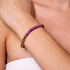 Heureux | Or rose 18 carats | Violet Turquoise | Bracelet d'expression de pierres précieuses