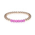 Heureux | Or rose 18 carats | Violet Turquoise | Bracelet d'expression de pierres précieuses