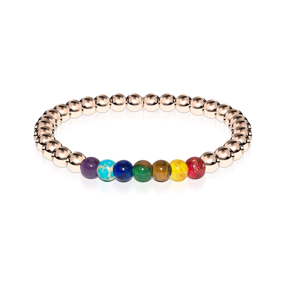 chakra | Or rose 18 carats | Bracelet d'expression de pierres précieuses
