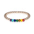 chakra | Or rose 18 carats | Bracelet d'expression de pierres précieuses