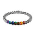 chakra | Argent | Bracelet d'expression de pierres précieuses