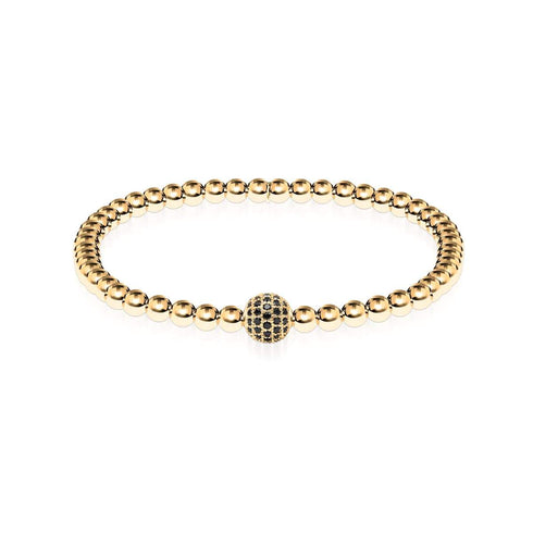 Charismatique | Or 18 carats | Cristaux de zircone cubique noire | Bracelet Expression