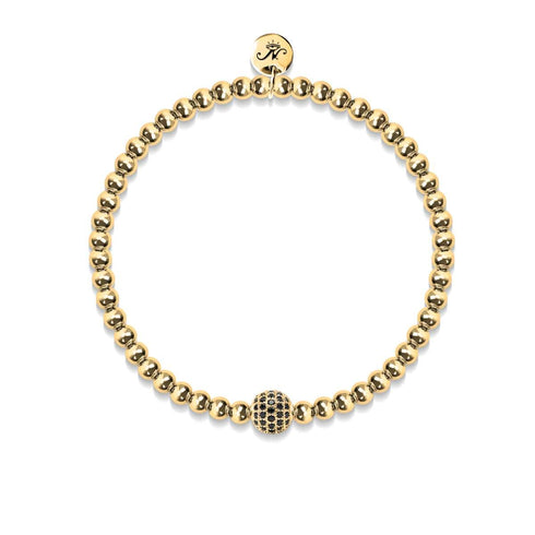 Charismatic | 18k Gold | Black Cubic Zirconia Crystals | Expression Bracelet