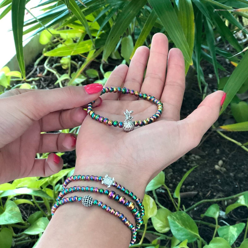 Charismatique | Licorne Argent | Cristaux de zircone cubique noire | Bracelet Expression