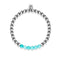 Cheerful | Silver | Aquamarine Jade | Gemstone Expression Bracelet