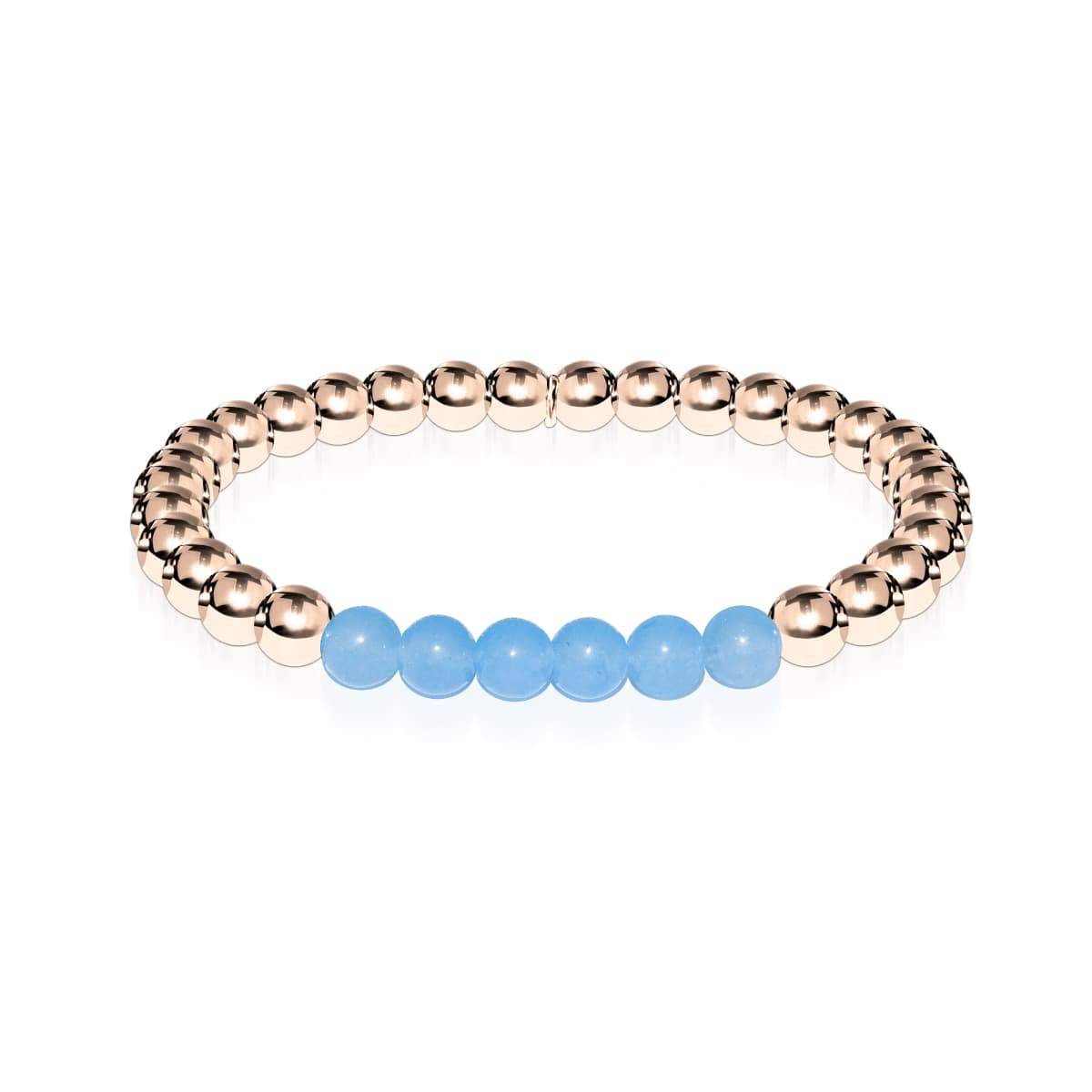 Coy | Or rose 18 carats | Aigue-marine | Bracelet d'expression de pierres précieuses