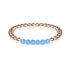 Coy | Or rose 18 carats | Aigue-marine | Bracelet d'expression de pierres précieuses