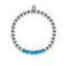 Délicieux | Argent | Cristal bleu | Bracelet d'expression de pierres précieuses