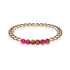 Inspiré | Or rose 18 carats | Nouvelle Agate Rouge | Bracelet d'expression de pierres précieuses