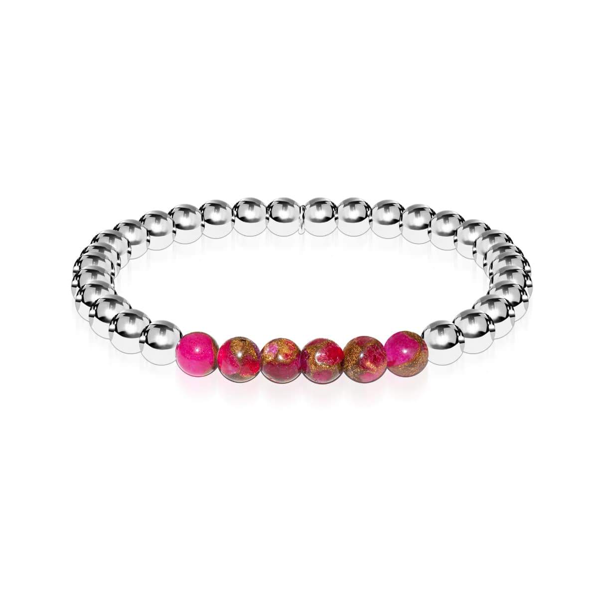 Inspiré | Argent | Nouvelle Agate Rouge | Bracelet Expression