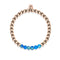 Jubilatoire | Or rose 18 carats | Pierre précieuse empereur bleu foncé | Bracelet Expression