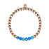 Jubilatoire | Or rose 18 carats | Pierre précieuse empereur bleu foncé | Bracelet Expression