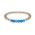 Jubilatoire | Or rose 18 carats | Pierre précieuse empereur bleu foncé | Bracelet Expression