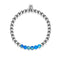 Jubilatoire | Argent | Pierre précieuse empereur bleu foncé | Bracelet Expression