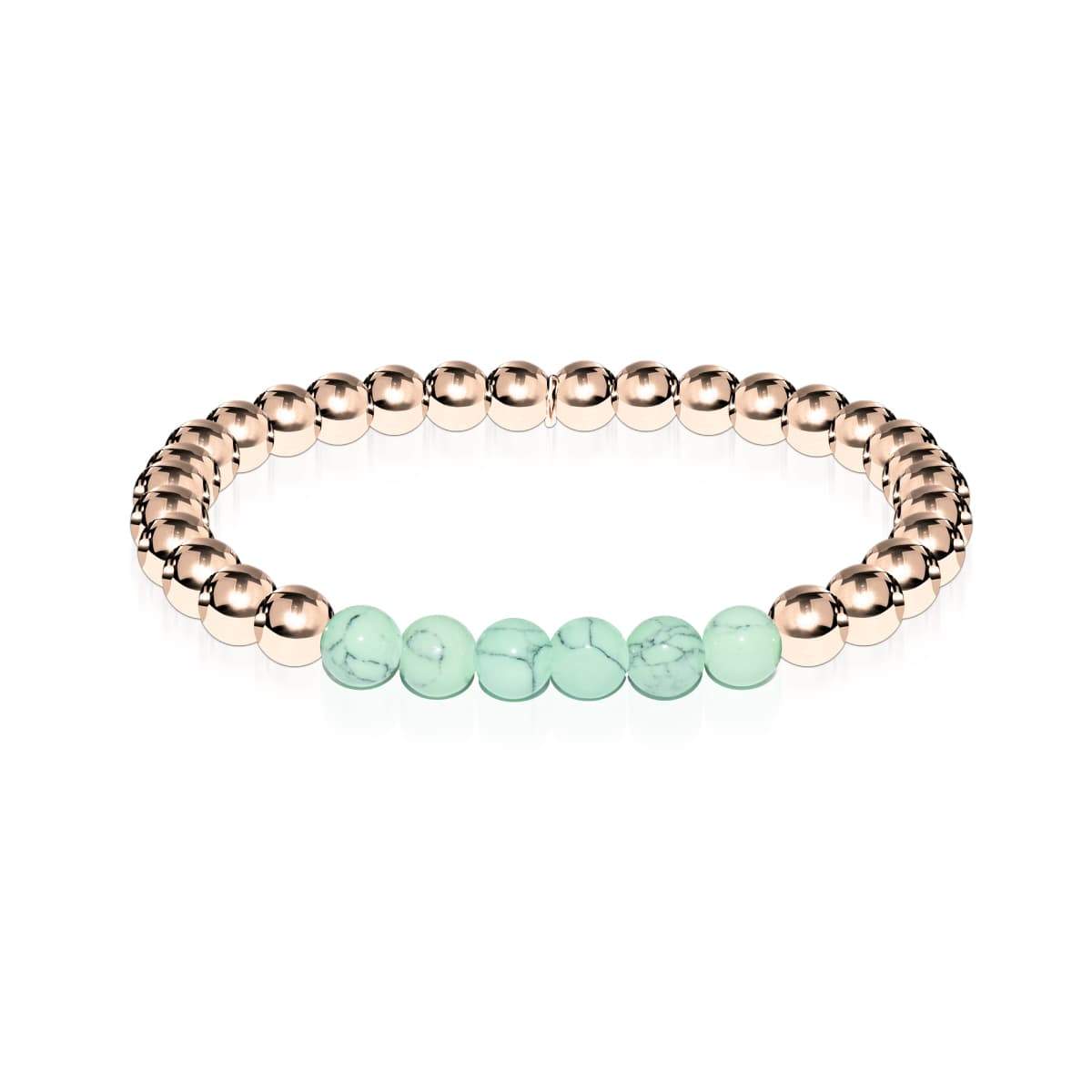 Proud | 18k Rose Gold | Green Turquoise | Gemstone Expression Bracelet