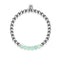 Fier | Argent | Vert Turquoise | Bracelet d'expression de pierres précieuses