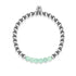 Fier | Argent | Vert Turquoise | Bracelet d'expression de pierres précieuses