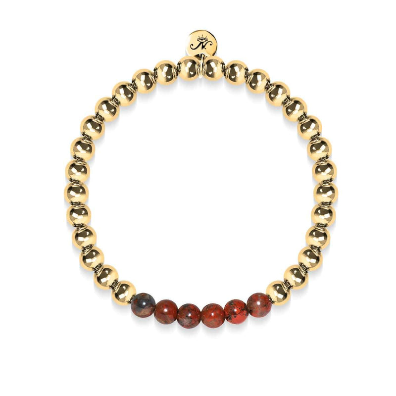 mélancolique | Or 18 carats | Jaspe Brécié | Bracelet d'expression de pierres précieuses
