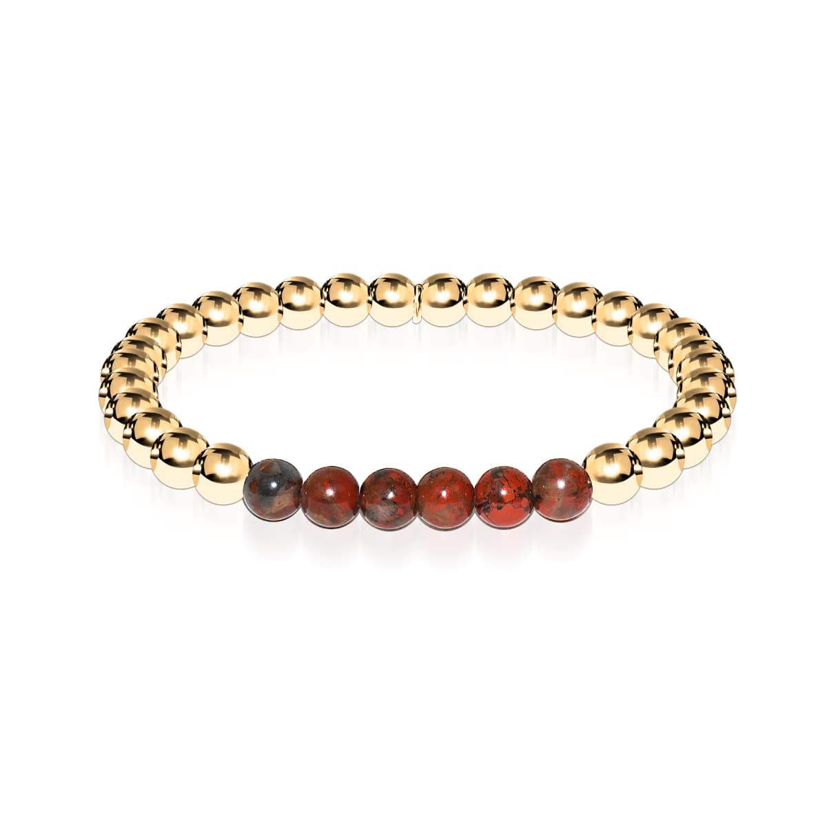 mélancolique | Or 18 carats | Jaspe Brécié | Bracelet d'expression de pierres précieuses