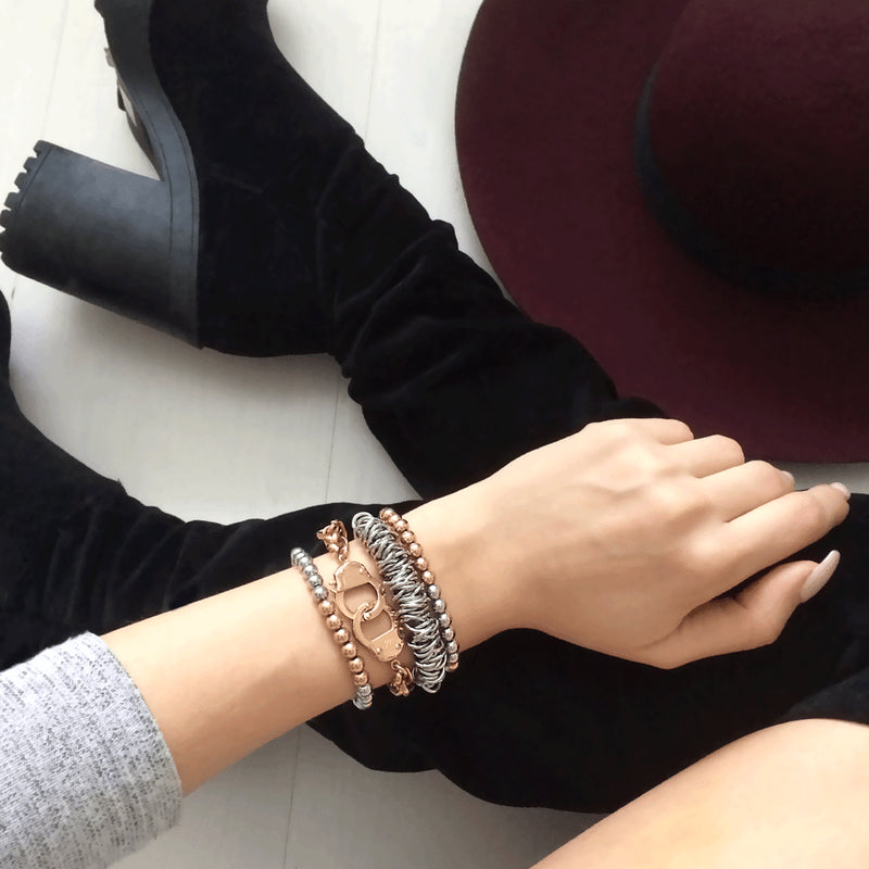 Wonder | Silver | 18k Rose Gold | Expression Bracelet