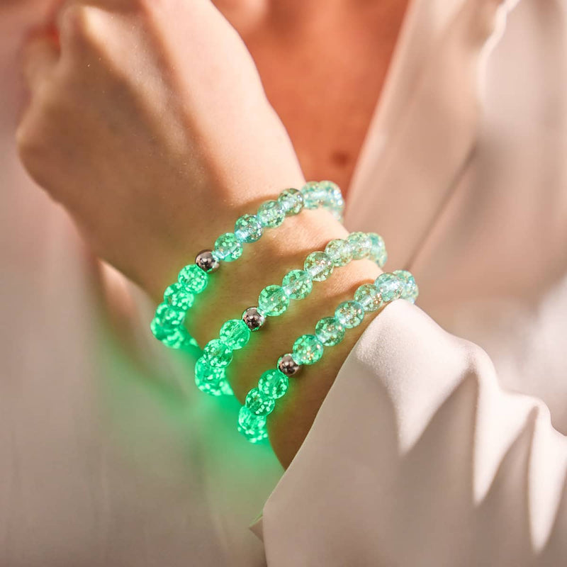 Bleu arctique | Argent sterling .925 | Bracelet Verre Luciole