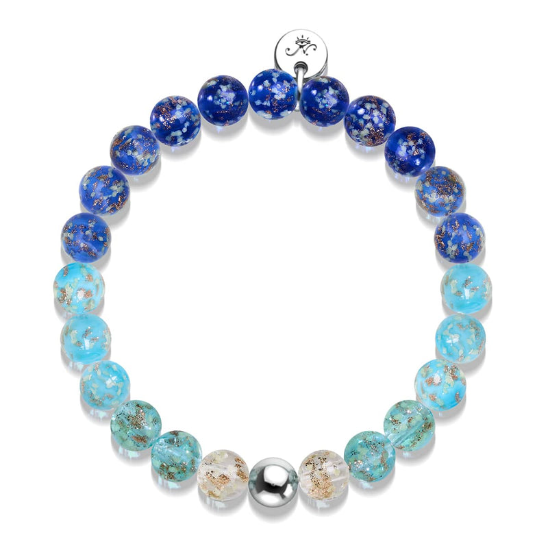Blue Ombre | Argent sterling 925 | Bracelet en verre Firefly