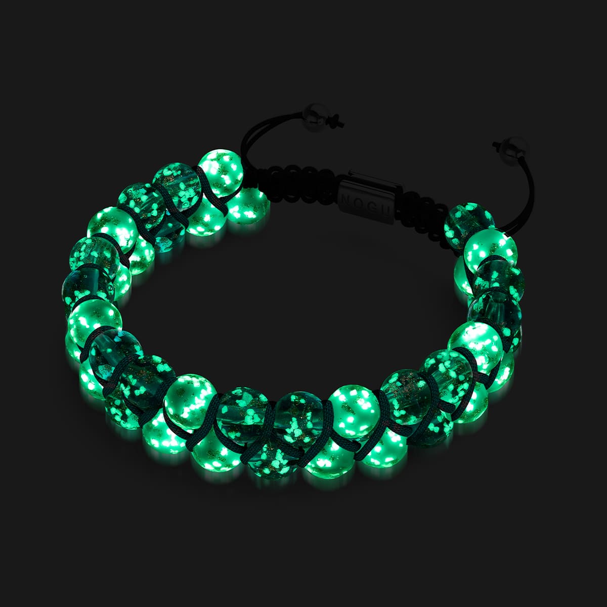 Rêve de chewing-gum | Eau de rose x Ivoire | Bracelet Verre Double Luciole