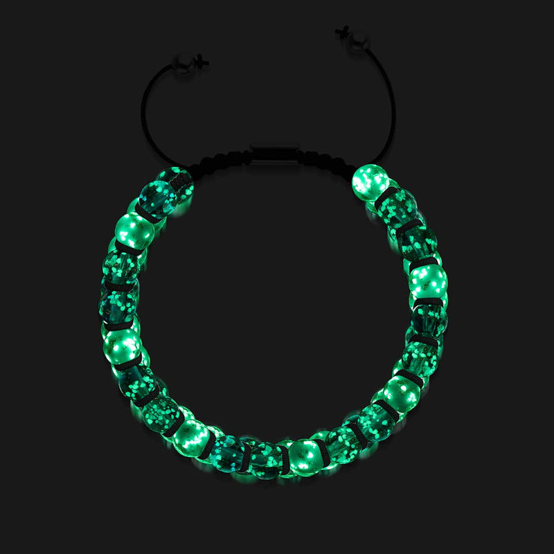 Rêve de chewing-gum | Eau de rose x Ivoire | Bracelet Verre Double Luciole