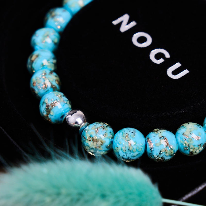 Céruléen | Argent sterling .925 | Bracelet Verre Luciole