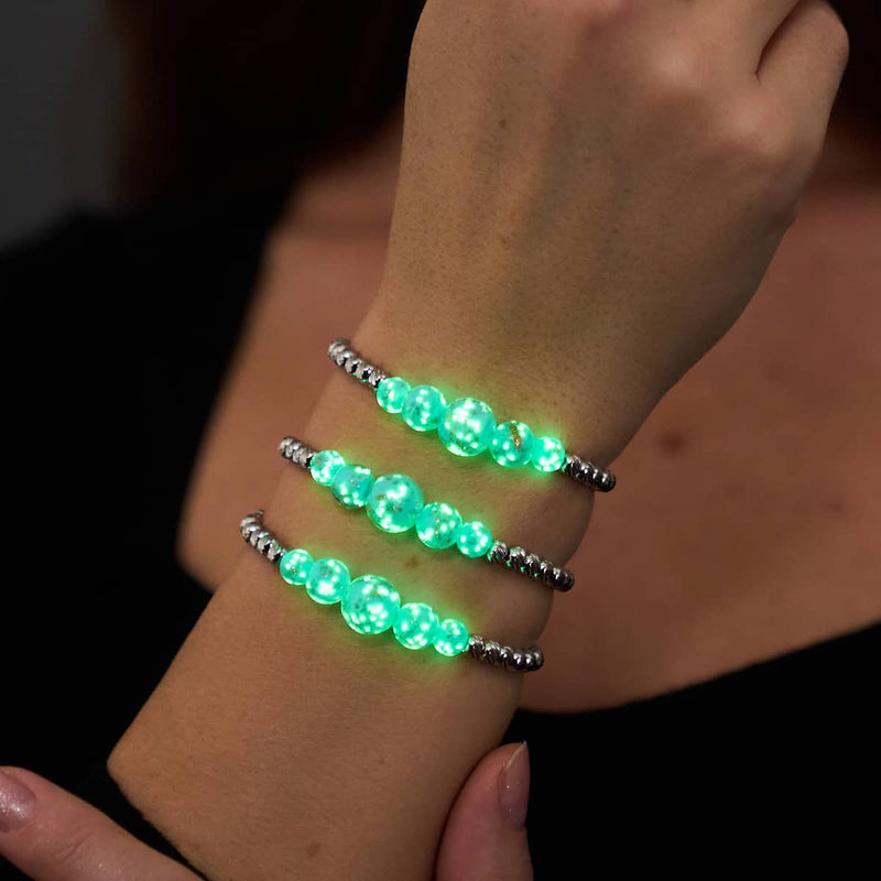 Céruléen | Argent | Bracelet Cascade de Verre Luciole