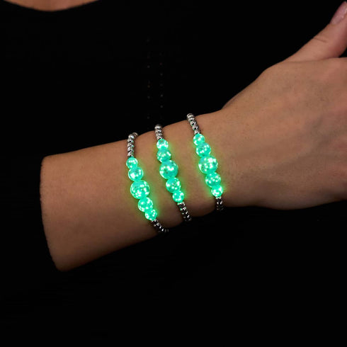 Céruléen | Argent | Bracelet Cascade de Verre Luciole