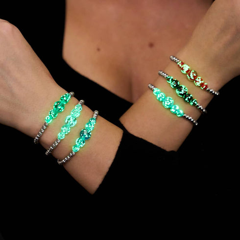 Céruléen | Argent | Bracelet Cascade de Verre Luciole